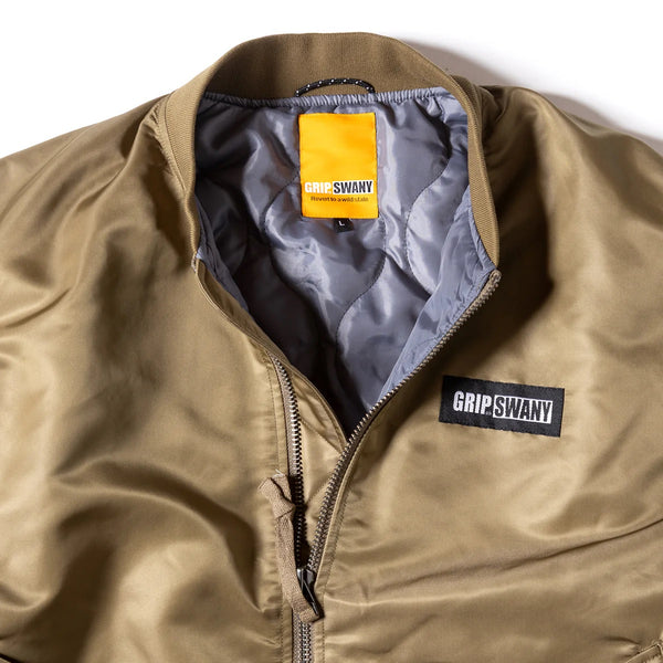 GRIP SWANY ( グリップスワニー ) 【 GSMJ-057 】 WATER REPELLENT FLIGHT JACKET | ジャケット | 上着 | アウター | フライトジャケット | かっこいい | ロゴ | アウトドア | お出かけ | レジャー | キャンプ | ぐりっぷすわにー