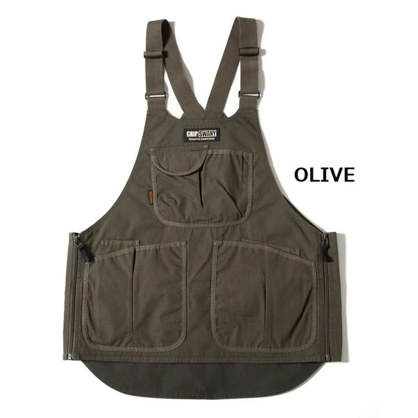 GRIP SWANY ( グリップスワニー ) 【 GSV-04V2 】 FIREPROOF APRON VEST | ベスト | アウトドア | キャンプ | 釣り | レジャー | ウェア | トップス | 収納 | ポケット | エプロン | 2way | ぐりっぷすわにー