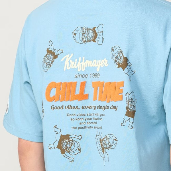KRIFF MAYER ( クリフメイヤー ) ウェットプロテクト刺繍Tシャツ サークル メンズ 半袖Tシャツ 汗染み防止 クルーネック カジュアル アウトドア 2557806
