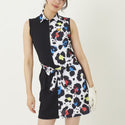 【 SALE 】 LOUDMOUTH ( ラウドマウス ) レディース ワンピース プレミアムカノコ素材 切替 ネオンレオパード | 吸汗速乾 | UV | ゴルフ | ゴルフウェア | 可愛い | 763666 | らうどまうす