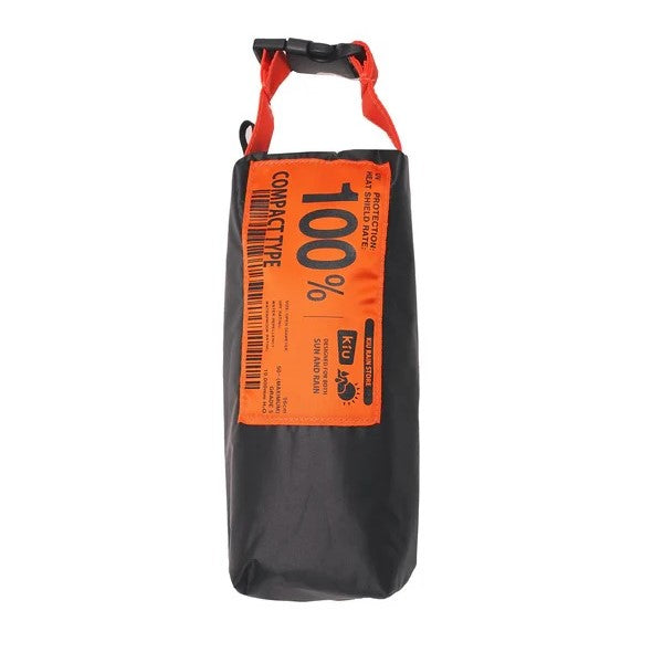 KiU ( キウ ) オールウェザーアンブレラ コンパクトタイプ  | 折りたたみ傘 | 晴雨兼用 | 日傘 | 雨傘 | 完全遮光 | UVカット | 100％ | つゆ先カバー | パイピング | ユニセックス | メンズ | レディース | 男女兼用 | ブラック | オフホワイト | K512 | 持ち運び | 通勤