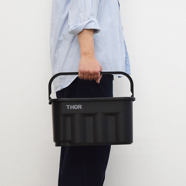 THOR ( ソー ) Quadrate Bucket DC 9.5L "Black" クアッドレイトバケツ DC 9.5L ブラック | バケツ | スクエア | 収納 | 無骨 | シンプル | 黒色 | かっこいい | 368095BLKC | そー | 持ち運び
