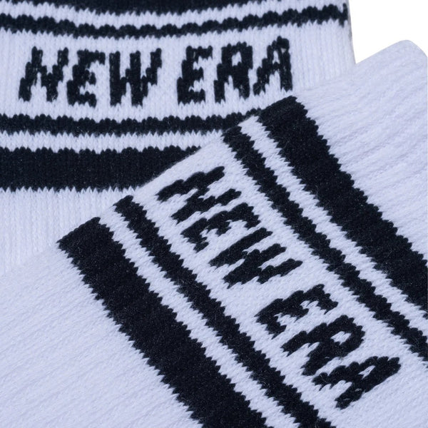 NEW ERA ( ニューエラ ) ソックス クルー 3ペア | 靴下 | ３足 | セット | 通勤 | 通学 | 毎日 | シンプル | ホワイト | ライン | 使いやすい | サイズ豊富 | アウトドア | キャンプ | レジャー | ネイビー | ブラック
