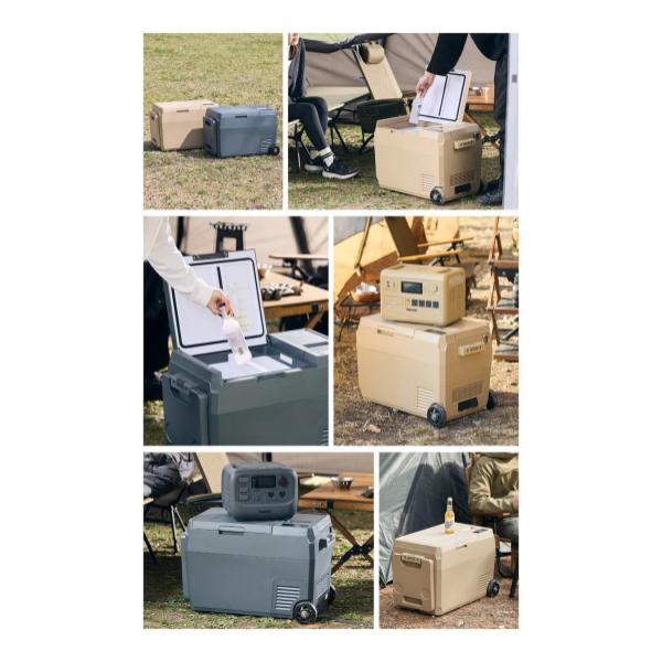 PowerArQ ( パワーアーク ) ICEBERG 29L 車載冷蔵庫 ポータブル冷蔵庫 | キャンプ | アウトドア | レジャー | 車中泊 | 冷凍 | 冷蔵 | ソロキャンプ | ファミリーキャンプ | シガーソケット | ライト | 排水穴 | ライト | キャスター | ぱわーあーく