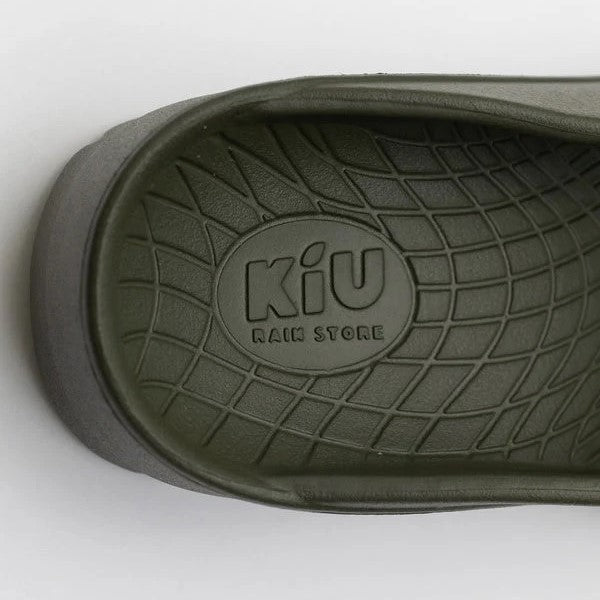 KiU ( キウ ) リカバリーサンダルタイプ-A K332 | サンダル | EVA素材 | ユニセックス | 厚底 | ロゴ | 高機能 | クッション性 | ブラック | 黒色