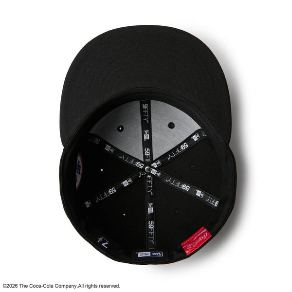 NEW ERA ( ニューエラ ) 59FIFTY Coca-Cola コカ･コーラ ブラック キャップ 帽子 59FIFTY フィッテッドキャップ メンズ レディース コカコーラ ロゴ 刺繍 カジュアル ストリート 15154864