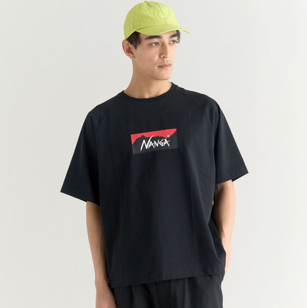 NANGA ( ナンガ ) ECO HYBRID BOX LOGO LOOSE FIT TEE UNISEX エコハイブリッドボックスロゴルーズフィットティー | 半袖シャツ | シャツ | シンプル | ロゴ | 夏服 | ゆったり | 定番 | なんが