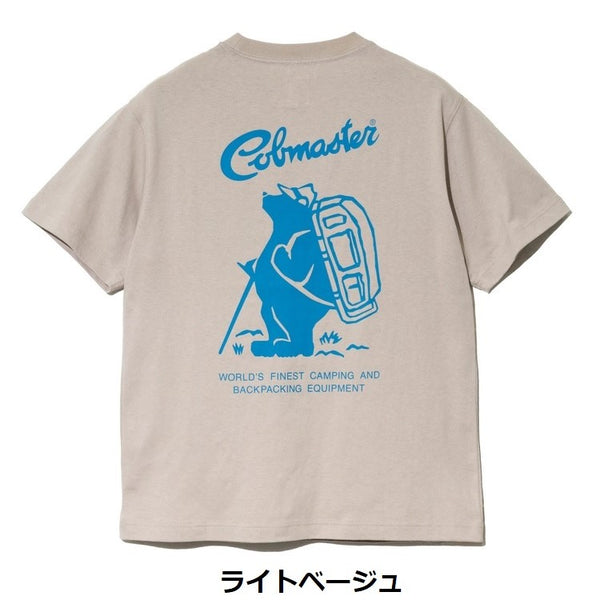 COBMASTER コブマスター 吸水速乾 抗菌防臭 ベーシック Tシャツ 半袖 メンズ スタンダードロゴ クルーネック 綿100% アウトドア キャンプ カジュアル スポーツ 春 夏 UV対策 インナー トップス