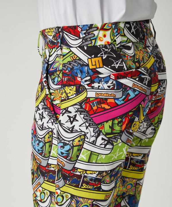 【 SALE 】 LOUDMOUTH ( ラウドマウス ) メンズ ストレッチツイル 柄ショートパンツ | ゴルフ | ウェア | 半ズボン | ハーフパンツ | パンツ | 吸汗速乾 | UV　| ストレッチ | 764305 | らうどまうす