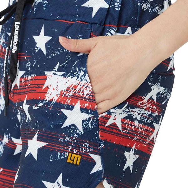 【 SALE 】 LOUDMOUTH ( ラウドマウス ) レディース スウェットショートパンツ ネイビー | ショーパン | ゴルフ | ウェア | 派手 | 可愛い | 吸汗 | 速乾 | アウトドア | 動きやすい | 通気性 | 762354 | らうどまうす