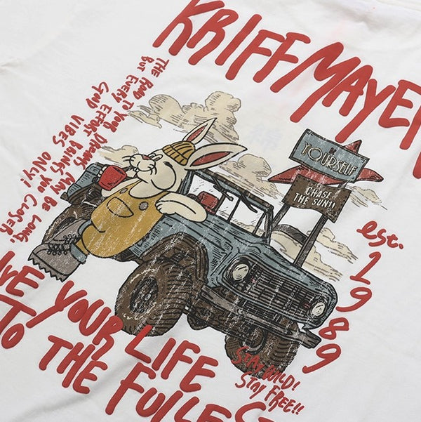 KRIFF MAYER ( クリフメイヤー ) クリフラビットロンT ( 車 ) 2517807 | ロンT | ウェア | トップス | 長袖 | ロングTシャツ | バックプリント | 綿 | ワンポイント | メンズ | レディース | ユニセックス | コットン