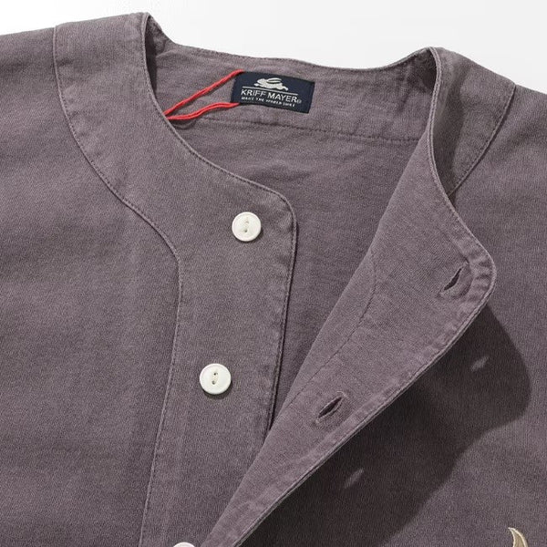 KRIFF MAYER ( クリフメイヤー ) ピグメントベースボールシャツ | MENS | 2547200 | メンズ | シャツ | 半袖 | 半袖シャツ | シンプル | アウトドア | キャンプ | レジャー | ヴィンテージ | ラフ | 綿100％ | くりふめいやー