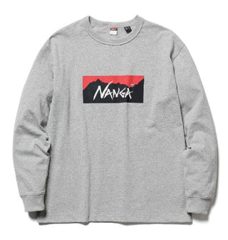 NANGA(ナンガ）ECO HYBRID BOX LOGO L/S TEE / エコハイブリッド ボックスロゴ ロングスリーブティー