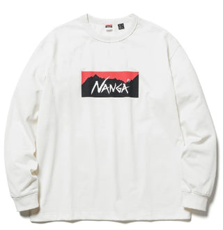 NANGA(ナンガ）ECO HYBRID BOX LOGO L/S TEE / エコハイブリッド ボックスロゴ ロングスリーブティー