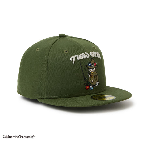 NEW ERA ( ニューエラ ) 59FIFTY Moomin スナフキン チャーム ライフルグリーン キャップ 帽子 ムーミン キャラクター グッズ アクセサリー キーホルダー バッグチャーム コラボ 15154857