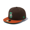 NEW ERA ( ニューエラ ) 59FIFTY Cactus ＆ Grape Fruit シアトル・マリナーズ ウォルナット ラストバイザー | 帽子 | キャップ | オシャレ | 14921970 | フラットバイザー | ユニセックス | お出かけ | 日よけ | にゅーえら