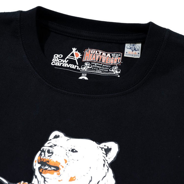 go slow caravan ( ゴースローキャラバン ) 超ヘビーUSA/C ナポリタンクマ ロングスリーブ TEE MENS | WOMENS | Tシャツ | ウェア | トップス | 長袖 | 長袖Tシャツ | クマ | ナポリタン | カジュアル | ごーすろーきゃらばん
