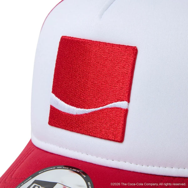 NEW ERA ( ニューエラ ) 9FORTY A-Frame Coca-Cola コカコーラ ホワイト スカーレット キャップ 帽子 メンズ レディース 男女兼用 ベースボールキャップ カジュアル ロゴ コラボ 15154812