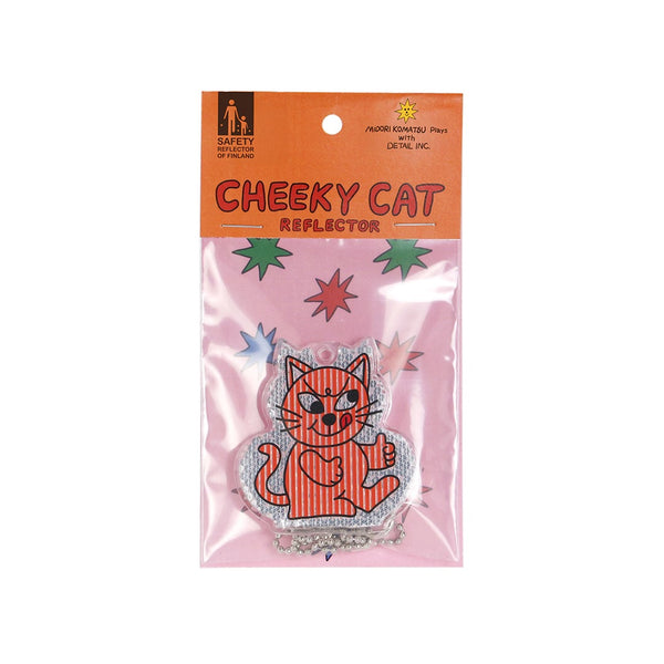 DETAIL ( ディテール ) Cheeky Cat Reflector Midori Komatsu チーキー キャット リフレクター | イラストレーターコラボの2倍光るリフレクター | 反射 | 可愛い | 猫 | ネコ | 3743CC | キーホルダー | アクセサリー | でぃてーる