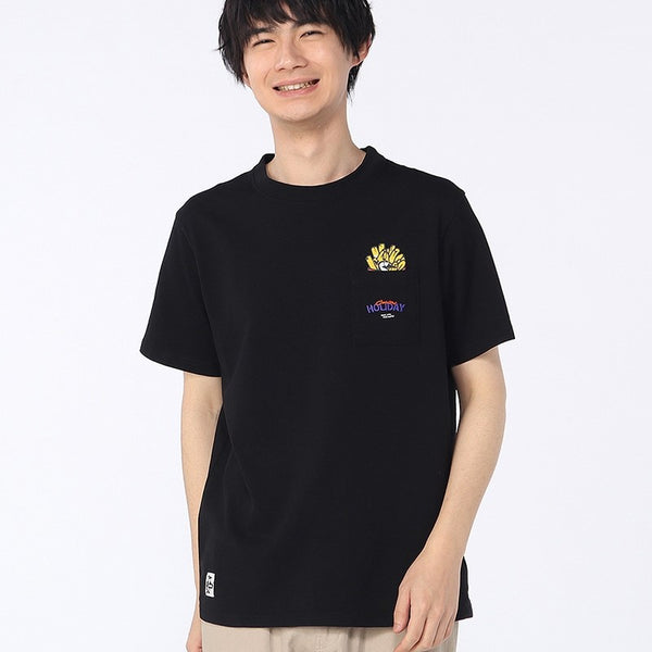 CHUMS ( チャムス ) アンチバグファストフードポケットTシャツ | 半袖 | Tシャツ | 半袖Tシャツ | アパレル | バックプリント | プリントT | オシャレ | 可愛い | 夏服 | お出かけ | レジャー | アウトドア | CH01-2715 | ちゃむす | 虫よけ加工 | ファストフード