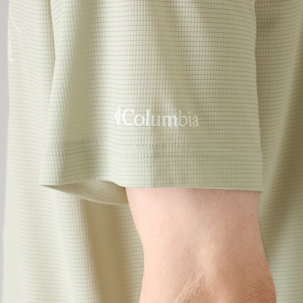 Columbia ( コロンビア ) トレイルラッシュグラフィックショートスリーブTシャツ 半袖Tシャツ メンズ 冷感 速乾 吸湿速乾 オムニフリーズゼロアイス オムニウィック 抗菌防臭 アウトドア ハイキング 登山 トレッキング キャンプ スポーツ 夏 レジャー PG1653
