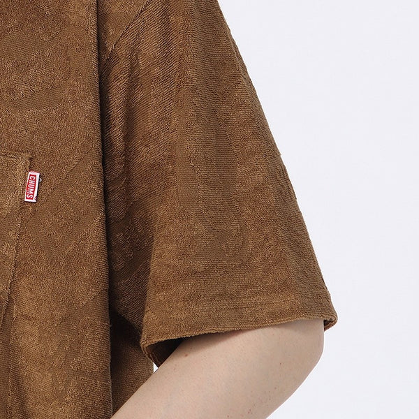 CHUMS ( チャムス ) チャムリーパイルショートスリーブシャツ | 半袖 | シャツ | オーバーサイズ | 夏服 | メンズ | 襟シャツ | パイル素材 | ゆったり | ふんわり | お出かけ | オシャレ | CH02-1265 | ちゃむす