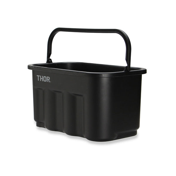 THOR ( ソー ) Quadrate Bucket DC 9.5L "Black" クアッドレイトバケツ DC 9.5L ブラック | バケツ | スクエア | 収納 | 無骨 | シンプル | 黒色 | かっこいい | 368095BLKC | そー | 持ち運び