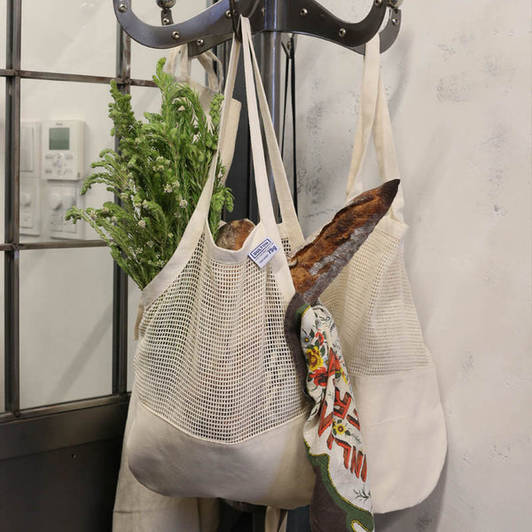 DULTON ( ダルトン ) コットン ハーフ メッシュ バッグ L トートバッグ エコバッグ メッシュバッグ ショッピングバッグ コットンバッグ 大容量 買い物 キャンプ アウトドア レディース メンズ