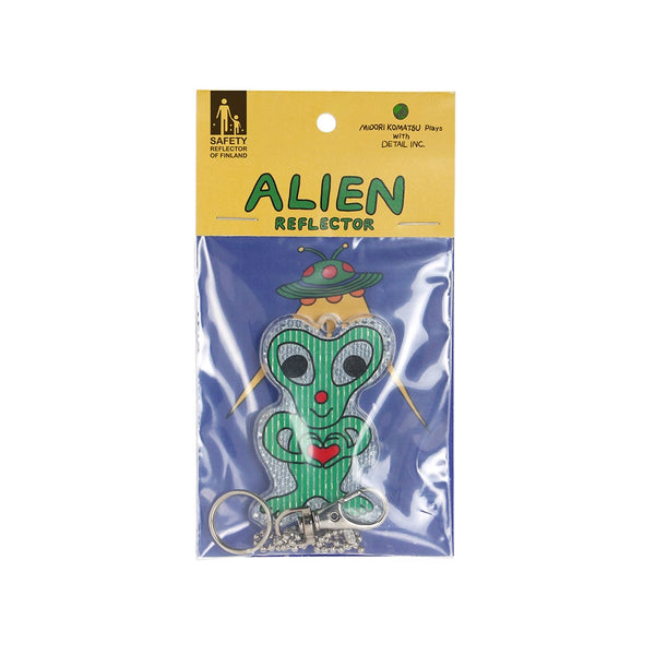 DETAIL ( ディテール ) Alien Reflector | Midori Komatsu エイリアン リフレクター | イラストレーターコラボ | 2倍光る | 反射 | 散歩 | 夜道 | 安全 | 宇宙人 | 3743A | キーホルダー | でぃてーる