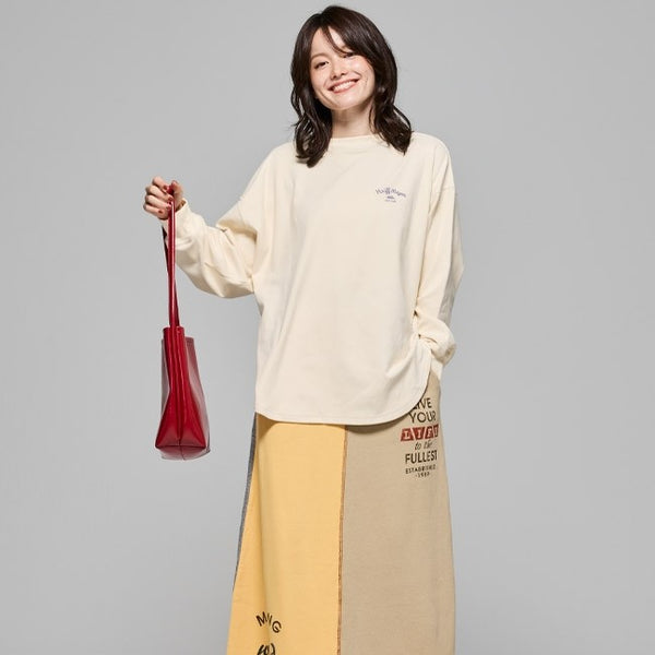 KRIFF MAYER ( クリフメイヤー ) もちのびゆるT | LADYS | レディース | W2515609 | トップス | ウェア | ストレッチ性 | もちもち | 伸縮性 | 着痩せ | ワンポイント | オシャレ | 体型カバー | 秋服 | 冬服 | くりふめいやー