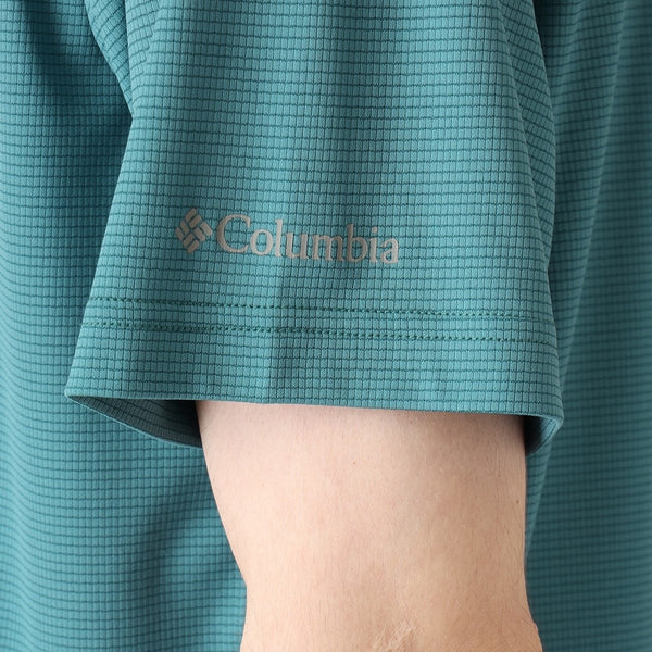 Columbia ( コロンビア ) トレイルラッシュグラフィックショートスリーブTシャツ 半袖Tシャツ メンズ 冷感 速乾 吸湿速乾 オムニフリーズゼロアイス オムニウィック 抗菌防臭 アウトドア ハイキング 登山 トレッキング キャンプ スポーツ 夏 レジャー PG1653