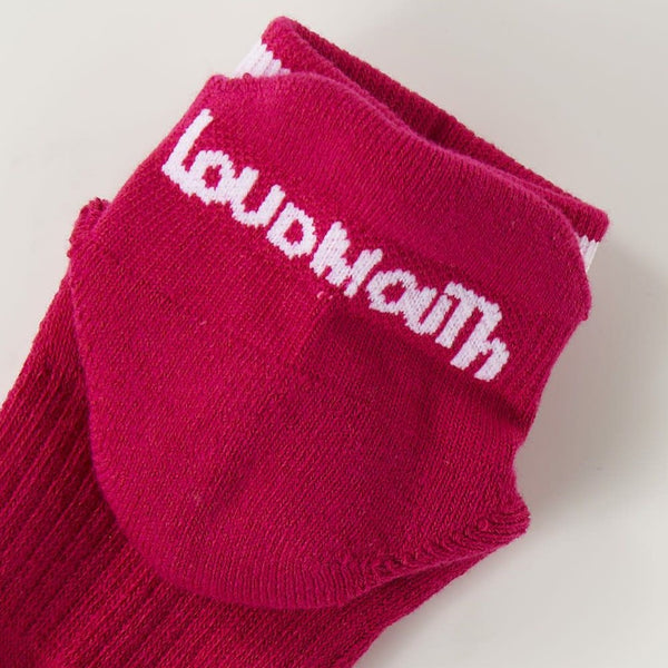 LOUDMOUTH ( ラウドマウス ) レディース スニーカーソックス 靴下 | カラフル | らうどまうす | ライン | ロゴ | シンプル | 短め | 綿 | アクリル | 764950 | ゴルフ
