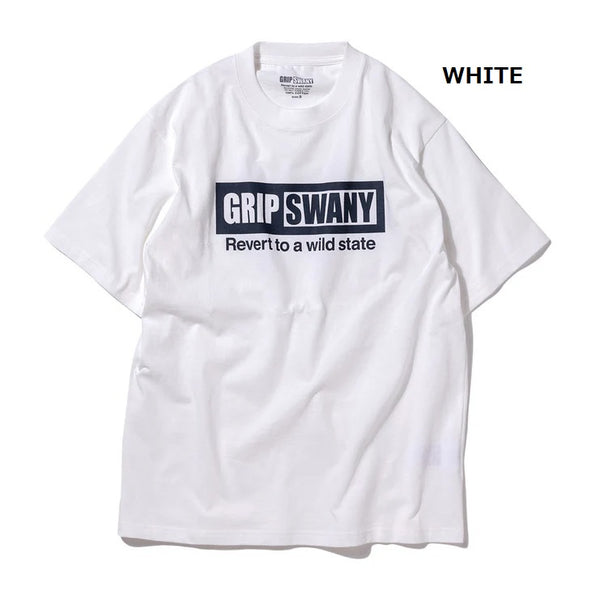 GRIP SWANY ( グリップスワニー ) 【 GSMCT0009 】 BOX LOGO TEE | シャツ | 半袖 | 半袖シャツ | Tシャツ | ロゴ | シンプル | ショートスリーブTシャツ | プリントT | 夏服 | カジュアル | ぐりっぷすわにー