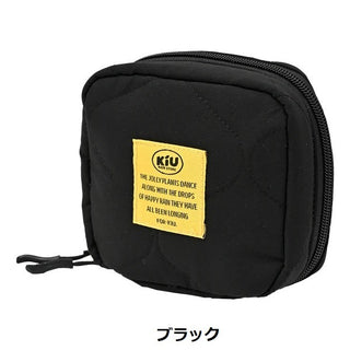 KiU ( キウ ) パデッドスクエアポーチ | ポーチ | K480 | 小物入れ | 旅行 | お出かけ | ガジェットケース | メイクポーチ | 大きく開く | ちょうどいいサイズ | 通勤 | 通学 | アウトドア | キャンプ | レジャー | きう