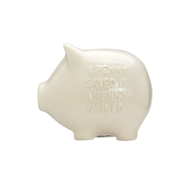 DETAIL ( ディテール ) Crackle Piggy Bank | クラックル ピギー バンク | ぽってり | ヴィンテージ | ブタの貯金箱 | 貯金箱 | 陶器 | インテリア | 可愛い | シンプル | プレゼント | ギフト | 3724P | 白色 | ホワイト | でぃてーる