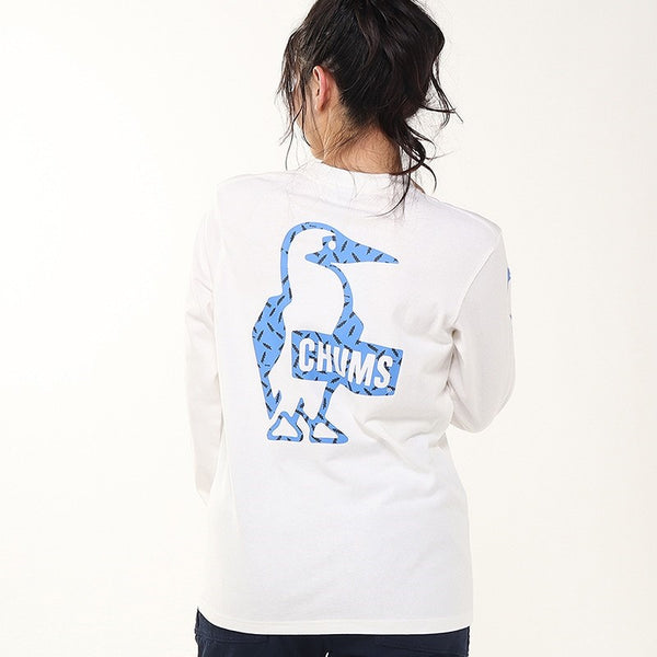 CHUMS ( チャムス ) かせきさいだぁパターンブラッシュドロングスリーブTシャツ | ロンT | ロングTシャツ | 長袖 | ウェア | トップス | バックプリント | ブービー | ブービーバード | CH01-2636 | ちゃむす | オシャレ | 秋服 | コットン