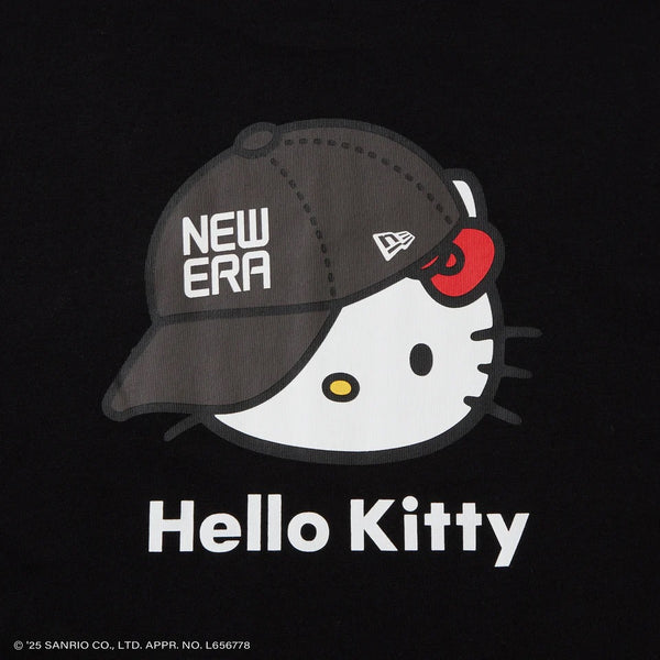 NEW ERA ( ニューエラ ) 半袖 オーバーサイズド コットン Tシャツ HELLO KITTY キャップ | シャツ | 半袖シャツ | ブラック | ホワイト | キティちゃん | ハローキティ | コラボ | 14348709 | 14348710 | にゅーえら | 夏服