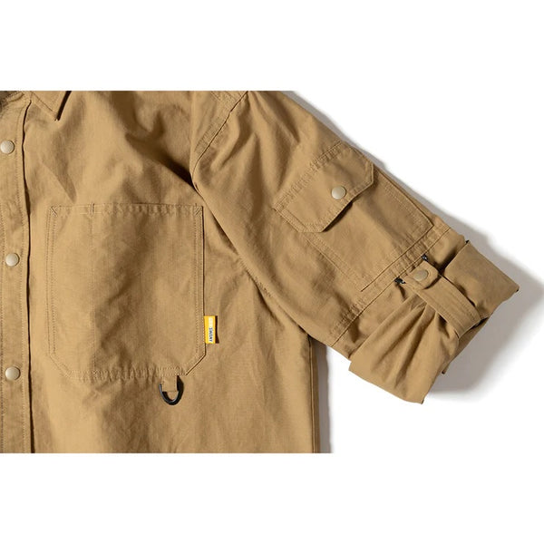 GRIP SWANY ( グリップスワニー ) 【 GSMSH0016 】 GEAR POCKET SHIRT | シャツ | 長袖シャツ | アウトドア | レジャー | キャンプ | コットン | ナイロン | 綿 | ポケット | 大容量 | ぐりっぷすわにー