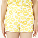【 SALE 】 LOUDMOUTH ( ラウドマウス ) レディース ショートパンツ | 接触冷感 | ツイル素材 | キッス柄 | ターコイズ | 吸汗速乾 | UV | ゴルフ | ゴルフウェア | ショーパン | 763355 | らうどまうす