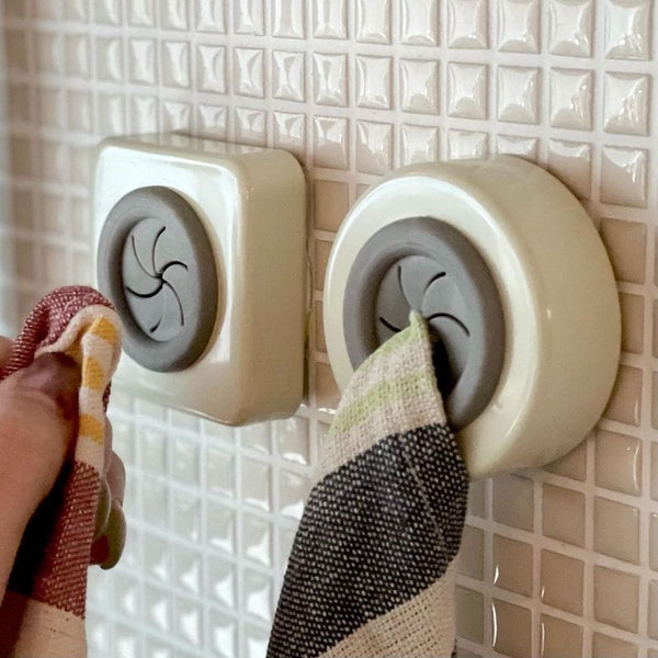 DULTON ( ダルトン ) TOWEL HOLDER ROUND SQUARE タオル ホルダー ラウンド | スクエア | 丸型 | 四角 | キッチン | 台所 | 洗面所 | シンプル | 貼るだけ | 簡単 | CH04-H116 | CH04-H117 | だるとん
