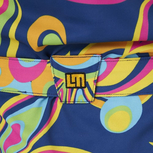 【 SALE 】 LOUDMOUTH ( ラウドマウス ) レディース ワンピース プレミアムカノコ素材 | シャガデリックブルー  | 吸汗速乾 | UV | 接触冷感 | ゴルフ | ゴルフウェア | 夏 | 涼しい | 派手 | 763658 | らうどまうす