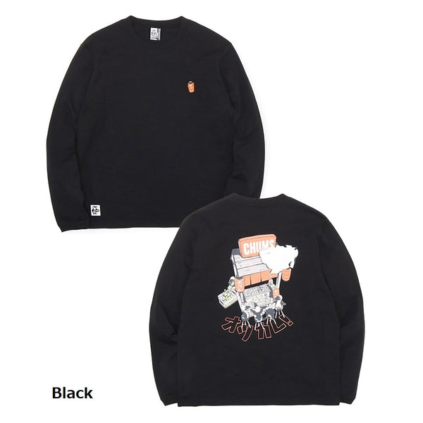 CHUMS ( チャムス ) チャムスヤタイデオツカレ！ブラッシュドロングスリーブTシャツ ロンT | ロングTシャツ | シャツ | 長袖 | アパレル | 長袖シャツ | バックプリント | レトロ | アウトドア | キャンプ