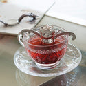 DLT GLASS CUP & SAUCER "FIORE"