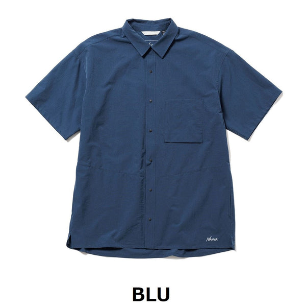NANGA ( ナンガ ) DotAir® COMFY S/S SHIRT ( MEN ) ドットエア コンフィー ショートスリーブシャツ | メンズ | シャツ | 半袖シャツ | ウェア | トップス | 襟 | 胸ポケット | シワになりにくい | 快適