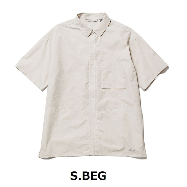 NANGA ( ナンガ ) DotAir® COMFY S/S SHIRT ( MEN ) ドットエア コンフィー ショートスリーブシャツ | メンズ | シャツ | 半袖シャツ | ウェア | トップス | 襟 | 胸ポケット | シワになりにくい | 快適