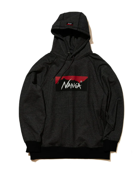 NANGA  (ナンガ)  ECO HYBRID BOX LOGO SWEAT HOODIE エコハイブリッドボックスロゴスウェットフーディー