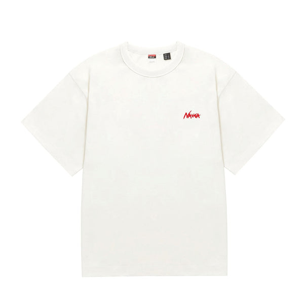NANGA ( ナンガ ) ECO HYBRID TEE ( BWK PT ) エコハイブリッドティー | シャツ | 半袖 | アウトドア | キャンプ | Tシャツ | ホワイト | グレー | グラフィックTシャツ | プリントT | コットン | N0003684 | なんが