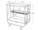 DULTON ( ダルトン ) FOLDING TROLLEY SILVER ラック・スタンド | トロリー | テーブル | ワゴン | 配膳台 | 作業台