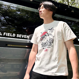 CHUMS × FIELD SEVEN 5th Anniversary Tシャツ ホワイト | ブラック | 白色 | 黒色 | 半袖 | 半袖シャツ | コラボ | チャムス | ちゃむす | フィールドセブン | 夏服 | アパレル | 吸水 | 通気性 | 綿100% | 快適