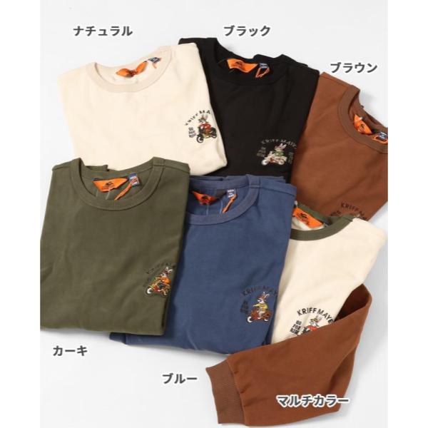 KRIFF MAYER ( クリフメイヤー ) もちのびラビットロンT ( バイク ) MENS | メンズ | 2417819 | メンズ服 | アパレル | トップス | ワンポイント | 刺繍 | スウェット | ロンT | 長袖